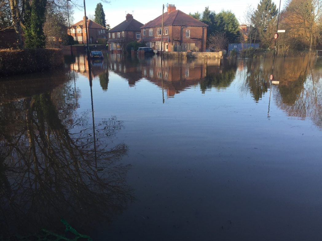 Flooding York Tang Hall Lane 2015